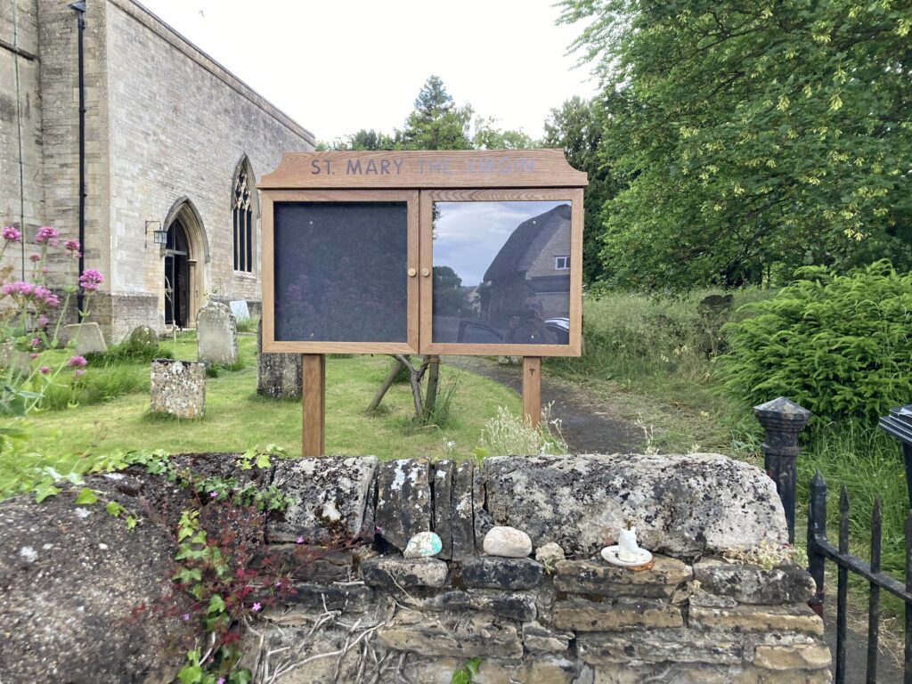 Oak church noticeboard